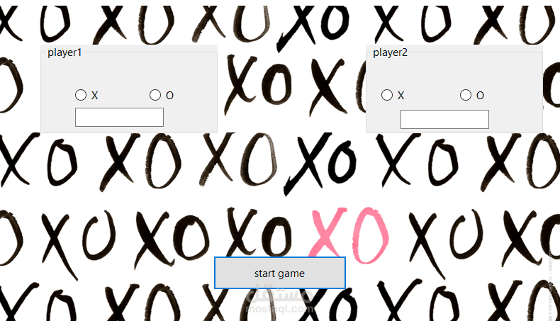 لعبة x o