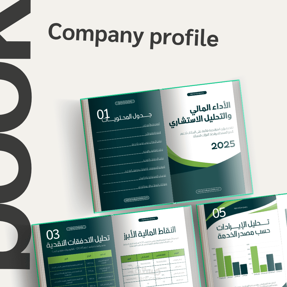 تصميم تقرير يوضح الأداء المالي
