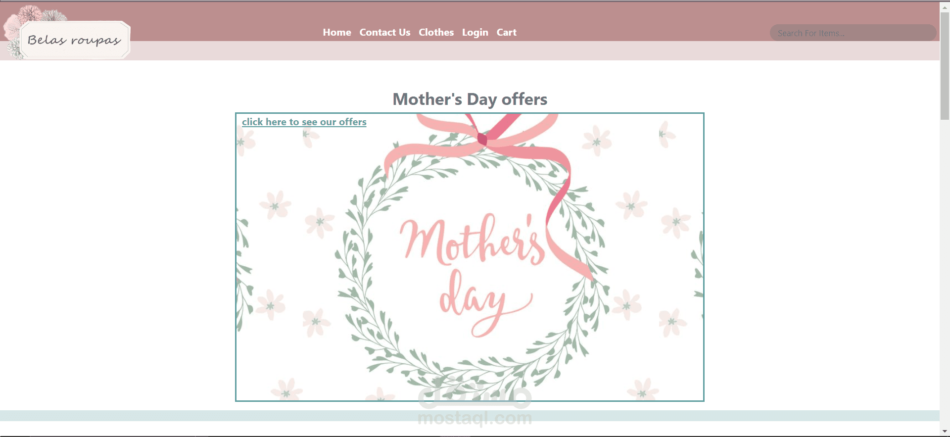 Belas-Roupase E-commerce website