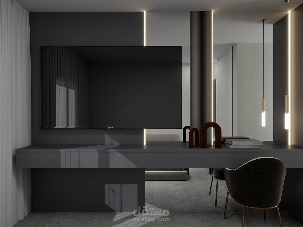 تصميم ثلاثي الأبعاد لغرفة نوم أنيقة 3DSMAX