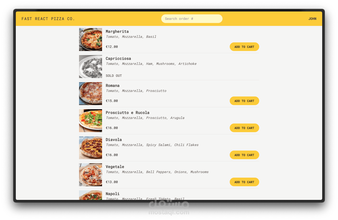 Fast pizza app - food ordering app