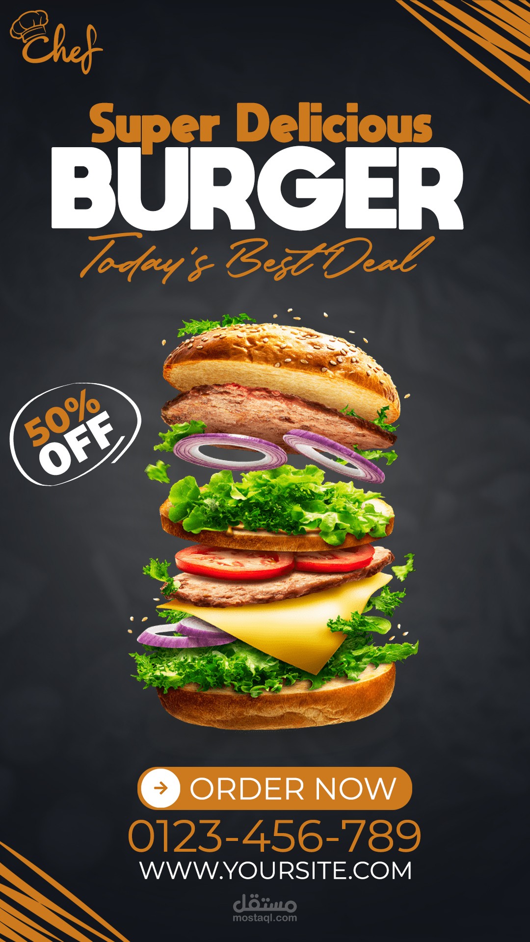 ( Burger ) Social Media Design