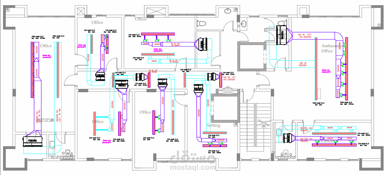 أعمالنا في التصميم الكهربائي والصحية والتدفئة والتكييف بالتنسيق مع مهندسين مختصين