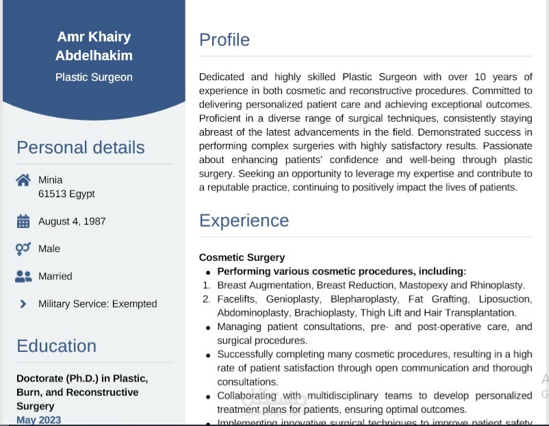 إنشاء سيرة ذاتية بنظام ATS  باللغة الإنجليزية