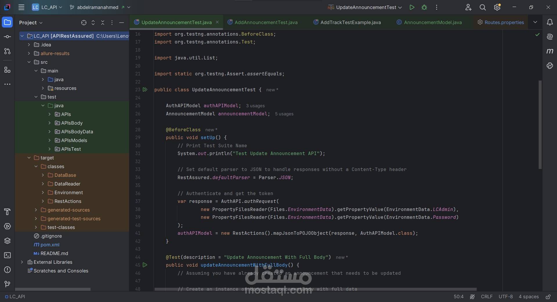 API and Automation testing