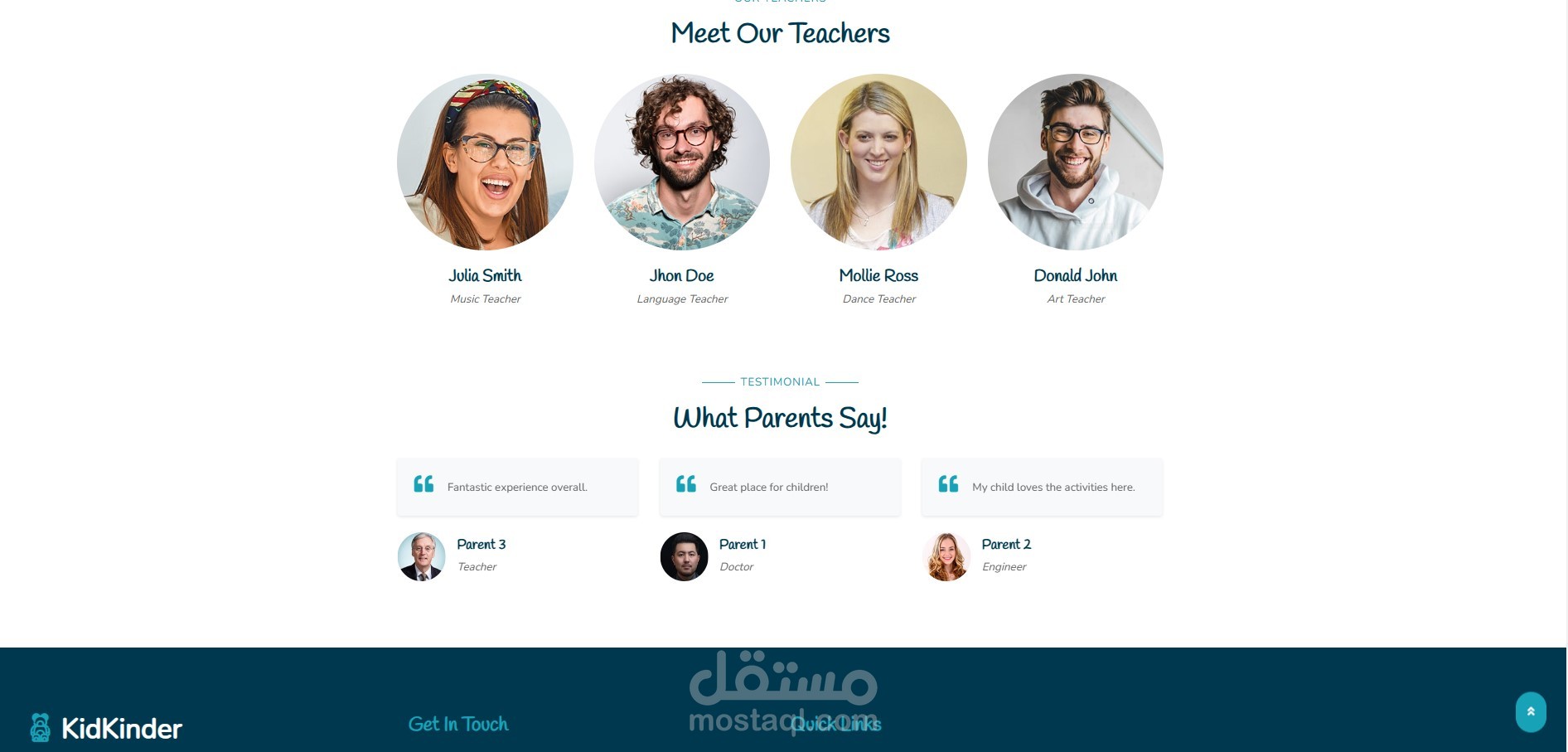 Kidkinder nursury website