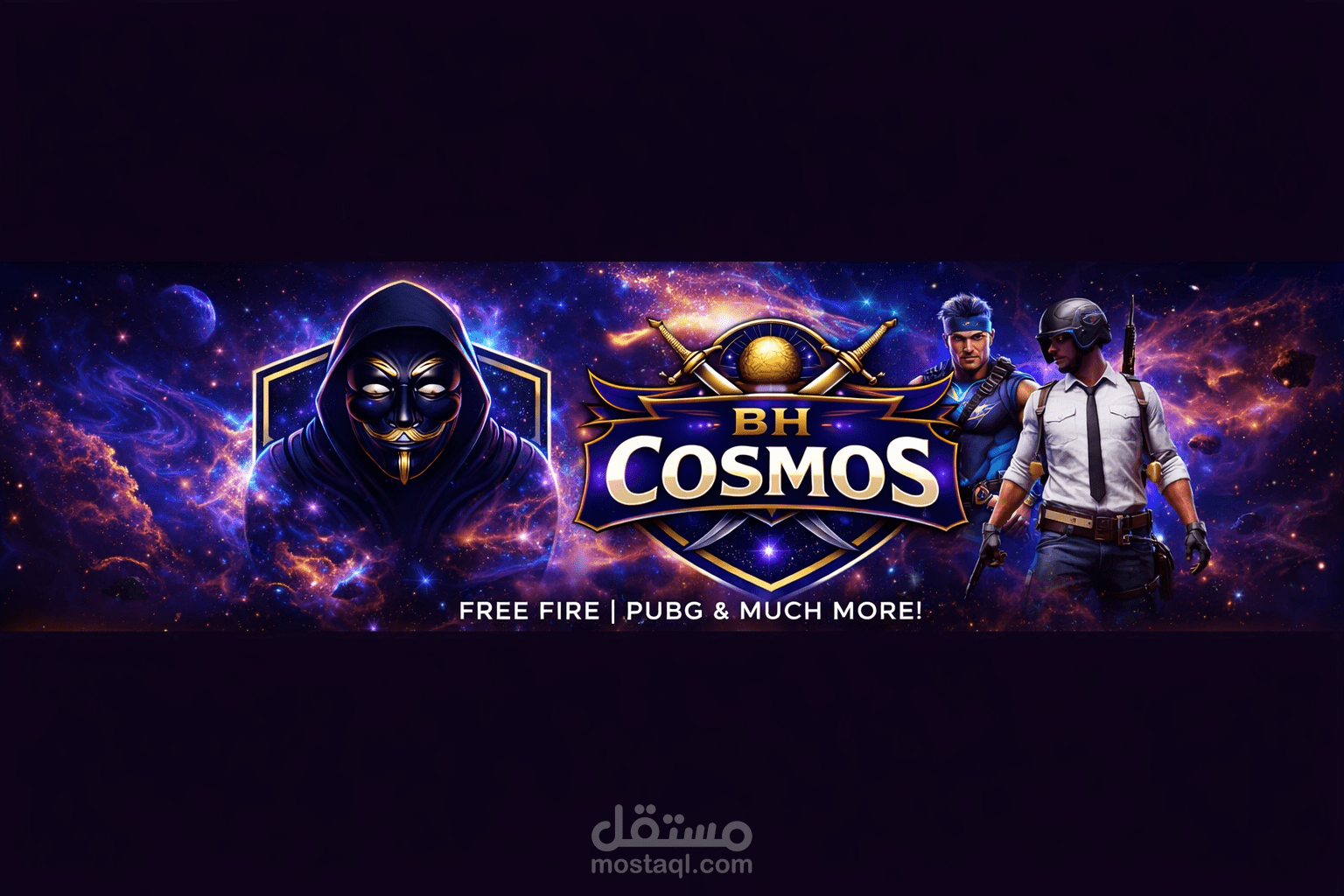 تصميم هوية بصرية كاملة لقنوات الألعاب (Gaming Brand Identity) باستخدام الذكاء الاصطناعي.