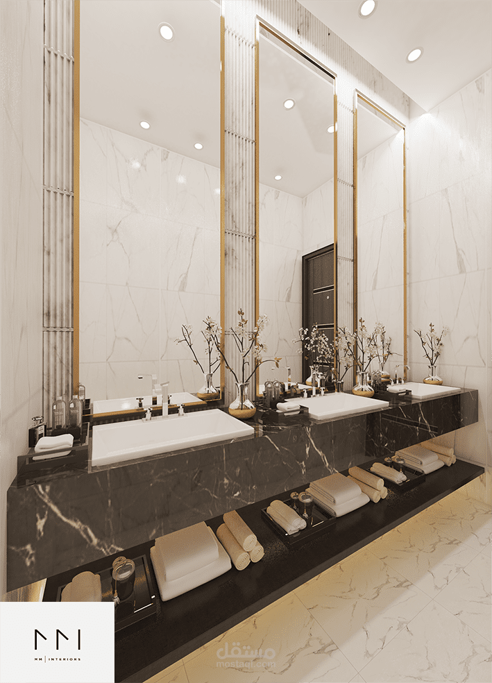 مجموعة من تصميمات الحمامات المختلفة