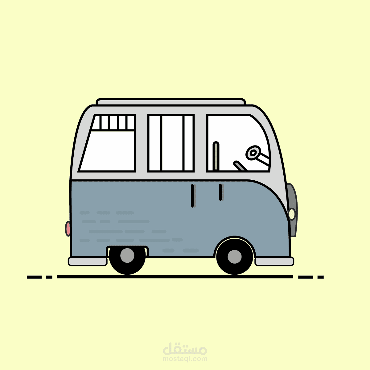 Van Car Flat design