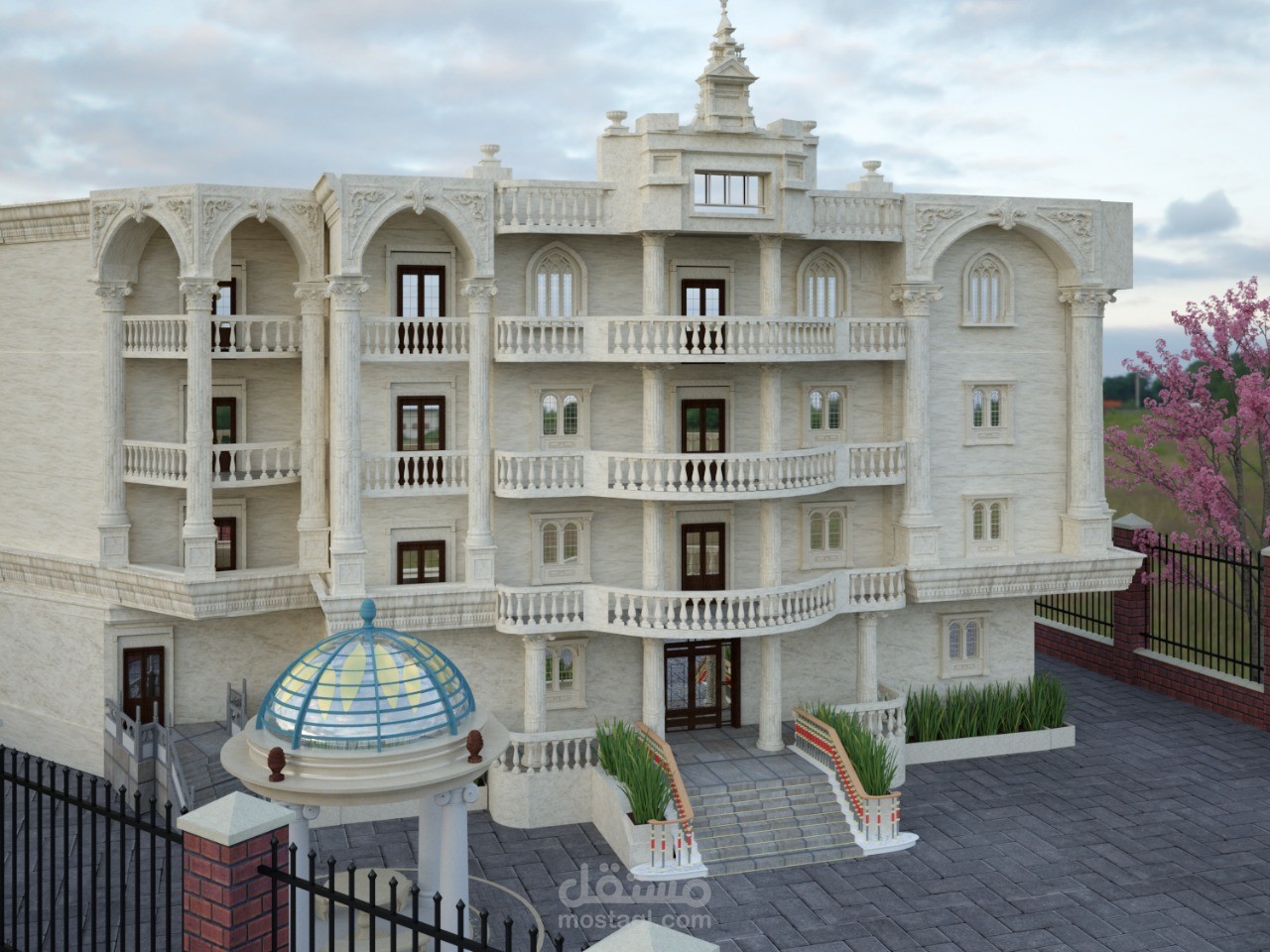 تصميم فيلا سكنية بمحافظة قنا - خاص بالمكتب لدي مكتب المثلث الهندسي