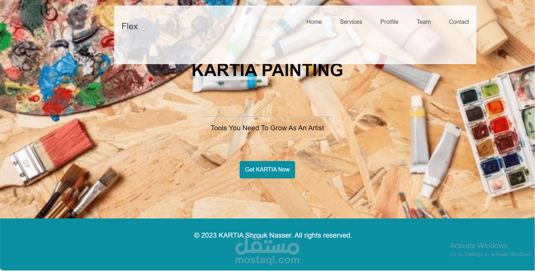 Home page using html& css