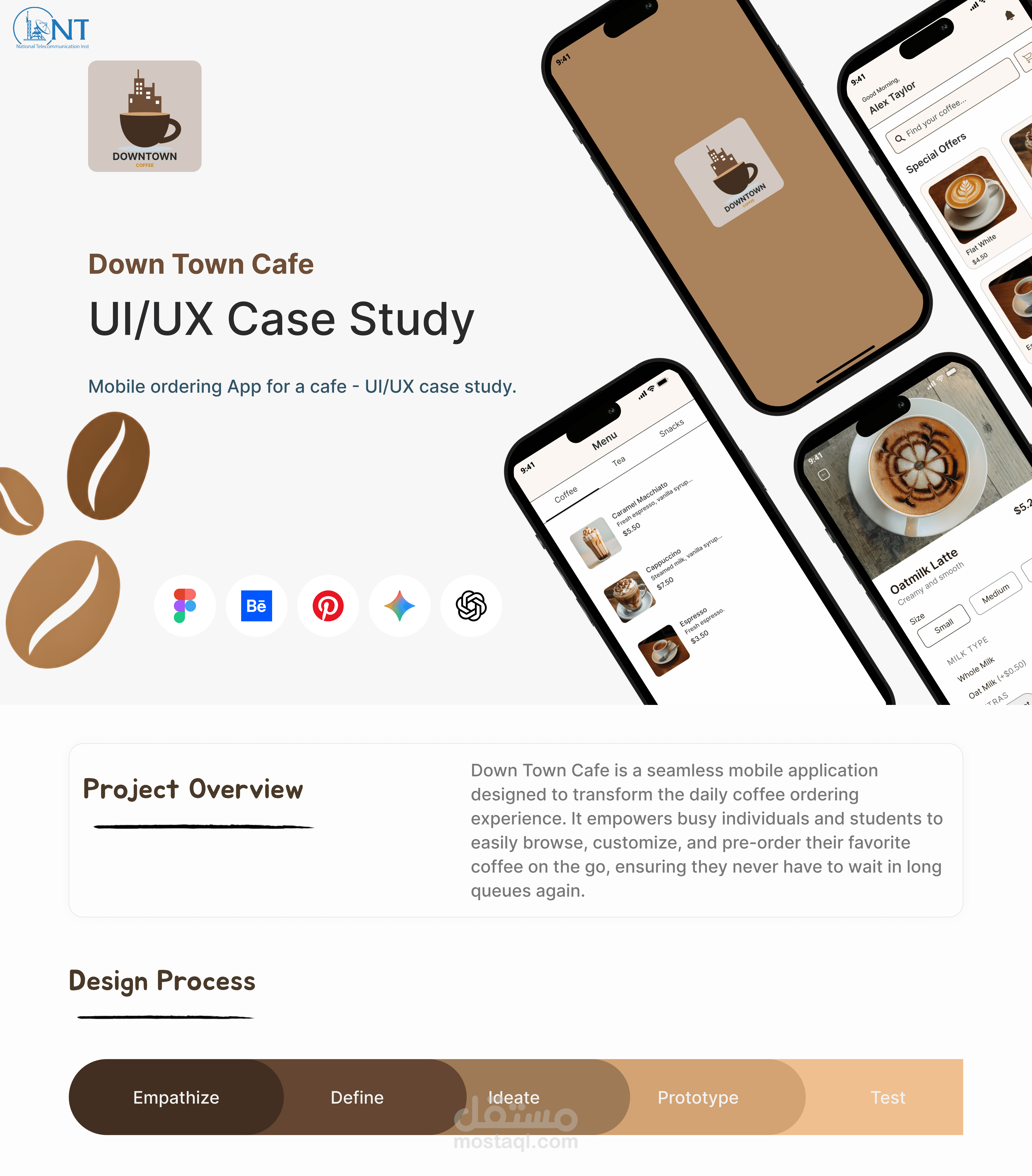 Down Town Cafe – Mobile App UI/UX Case Study