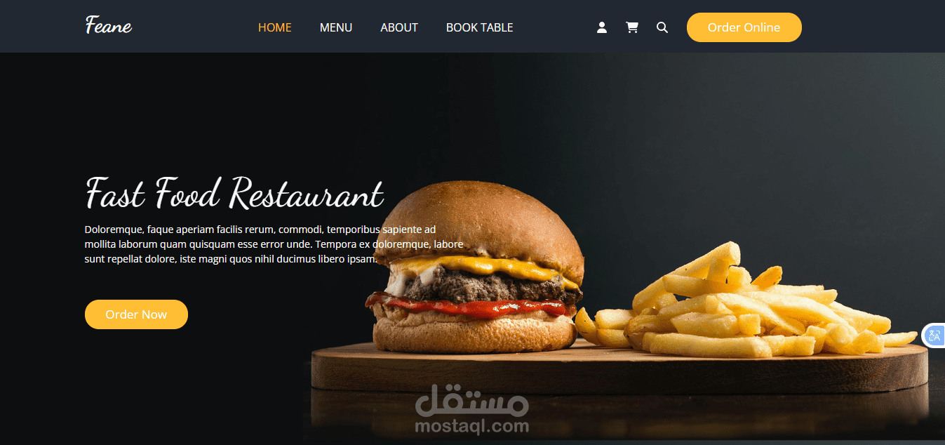 restaurant website