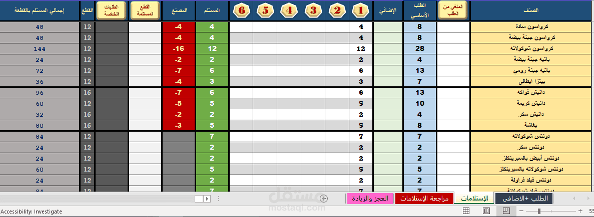 بيان الإستلام اليومي