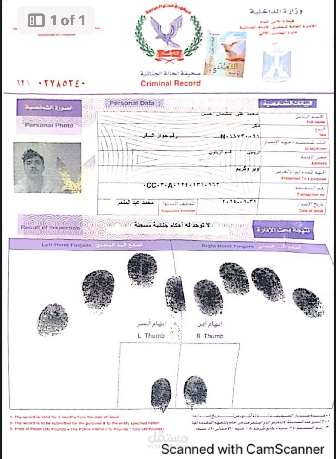تحويل صورة حكومية الي pdf