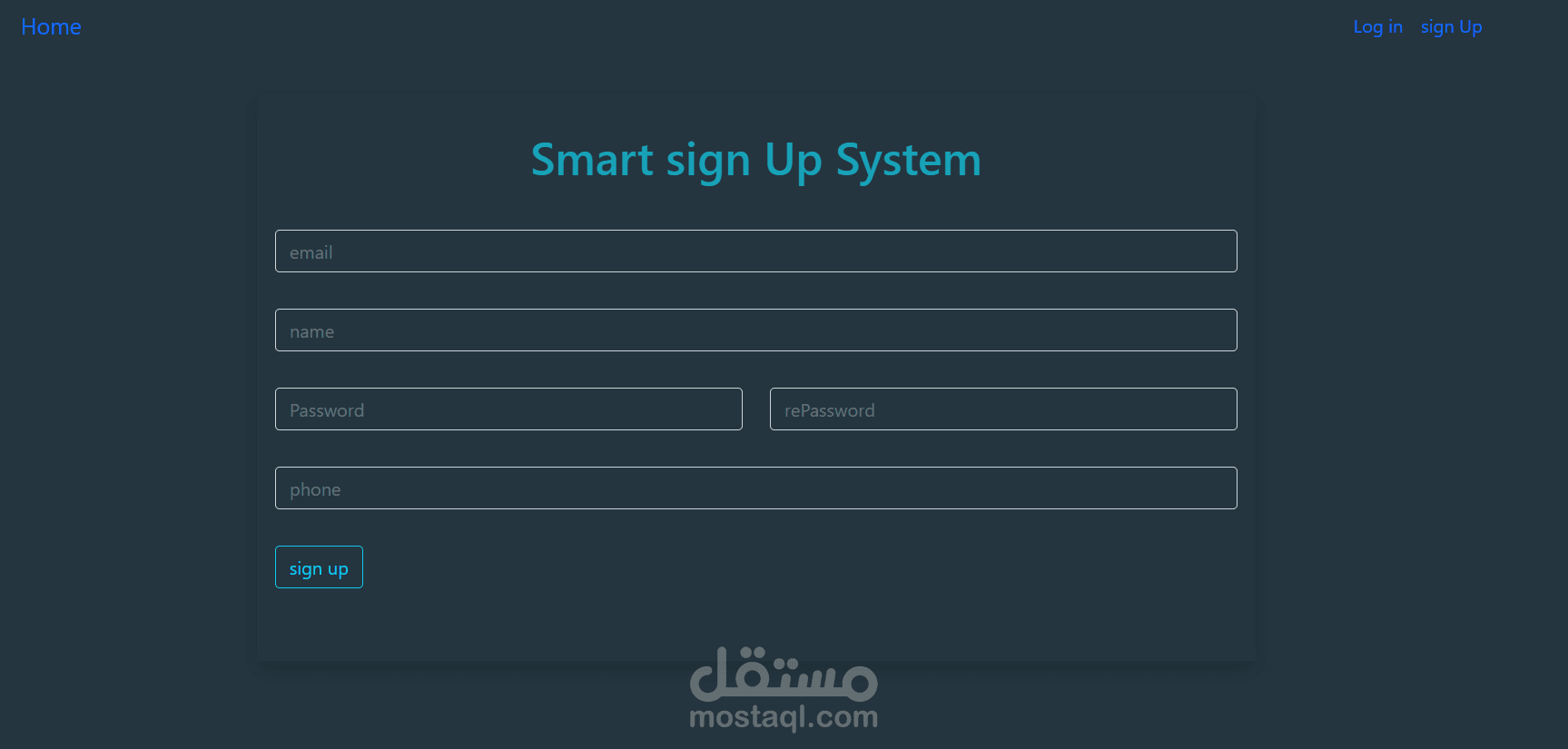 Smart Login System javaScript