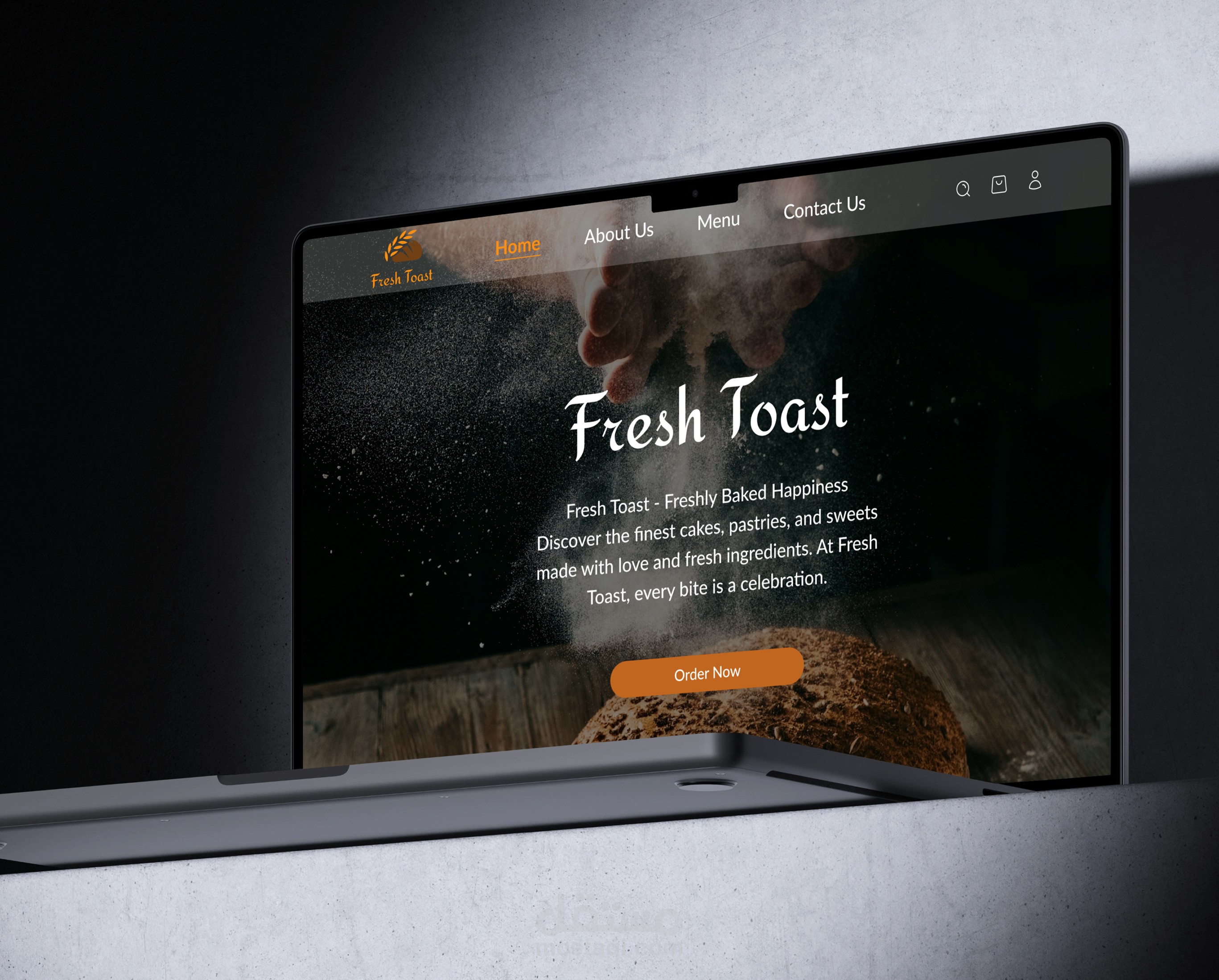 تصميم UI/UX - موقع ويب لشراء المخبوزات والحلويات الطازجة - Fresh Toast