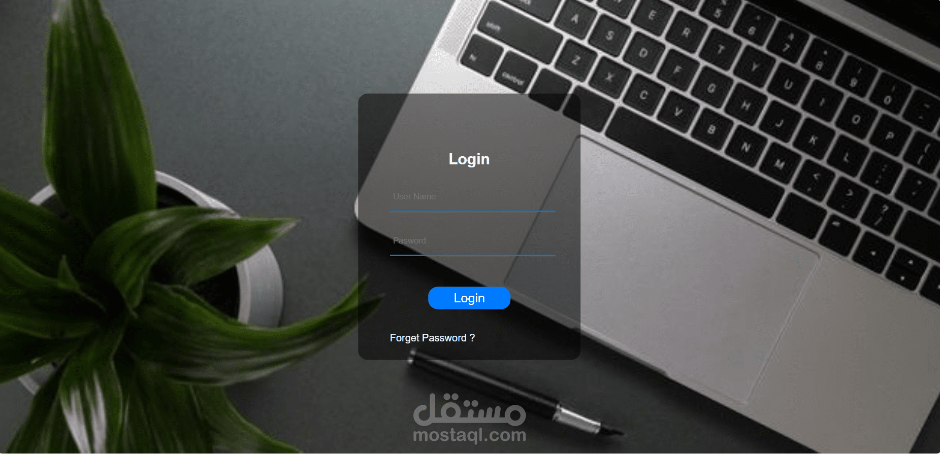 تصميم موقع واجهة مستخدم باستخدام html,css