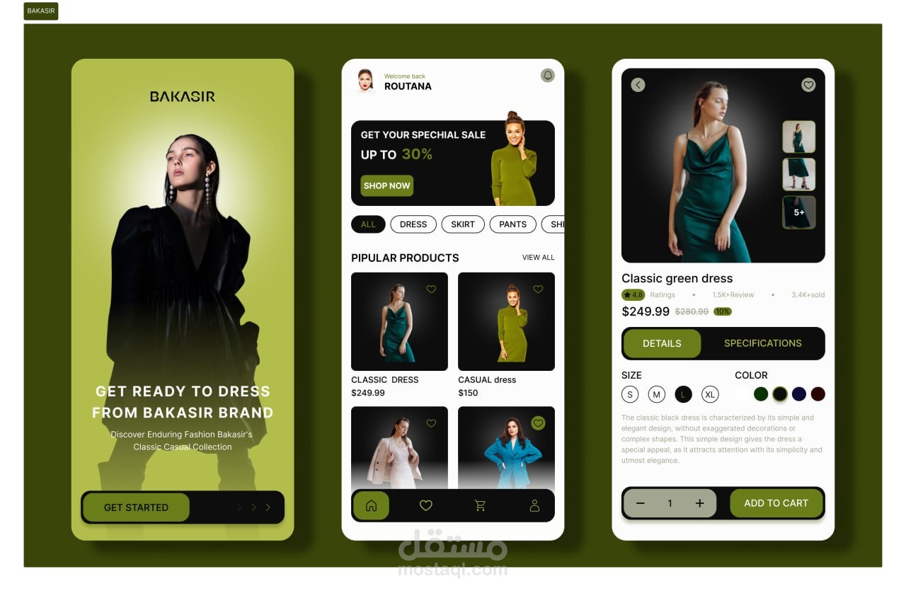 UI design Fashion App