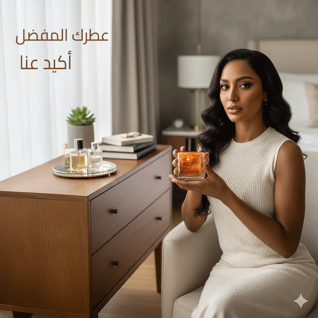 اعلان ترويجي لعطر مولد بواسطة الذكاء الصناعي