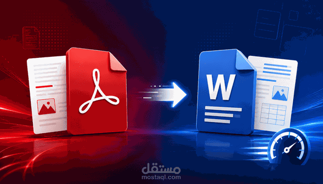 تحويل الملفات من pdf  إلى ملف word