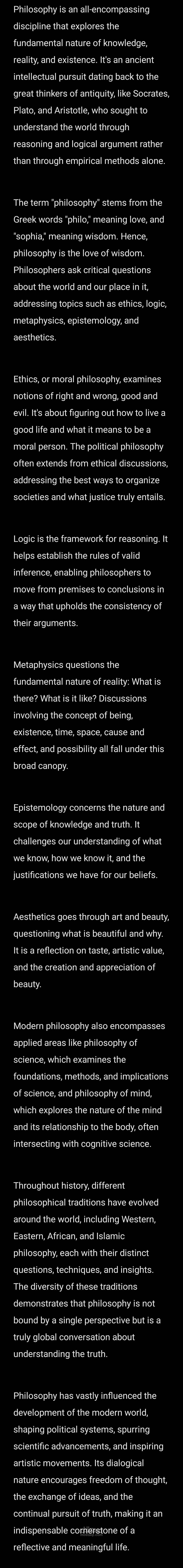 The Enduring Quest for Wisdom: An Overview of Philosophy
