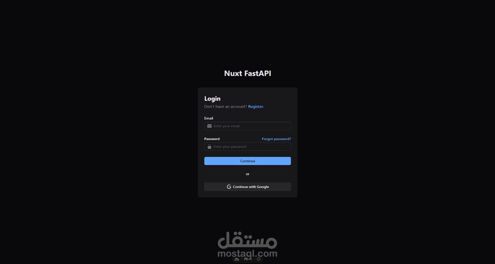 nuxtjs fastapi web application