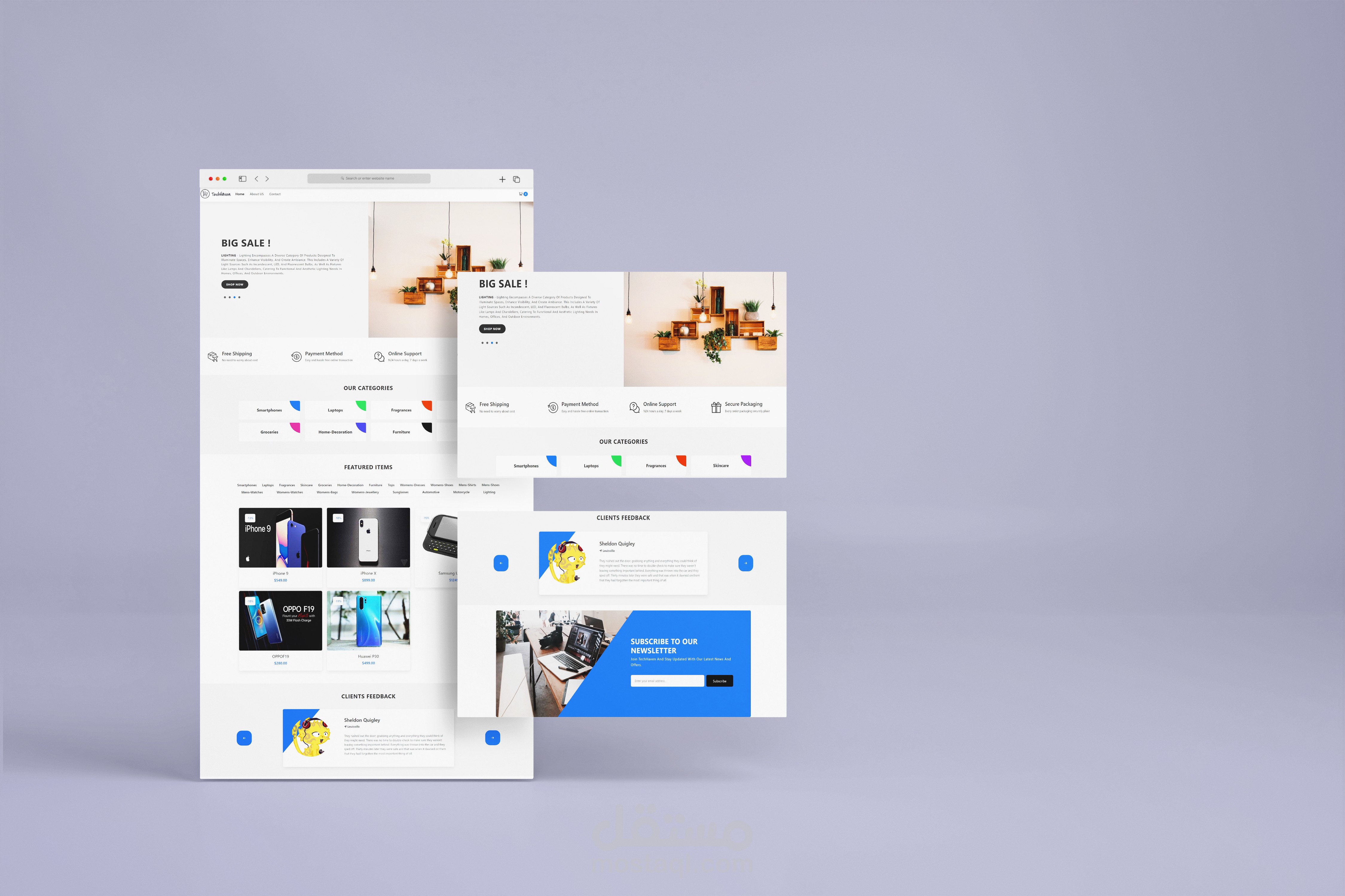 Responsive E-Commerce Native JS