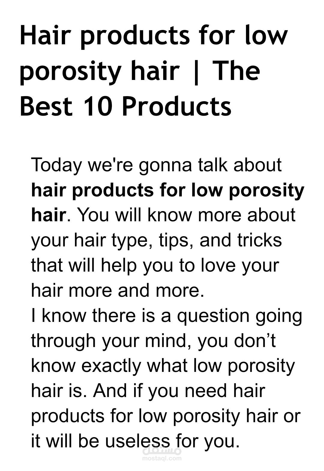 Hair products for low porosity hair | The Best 10 Products
