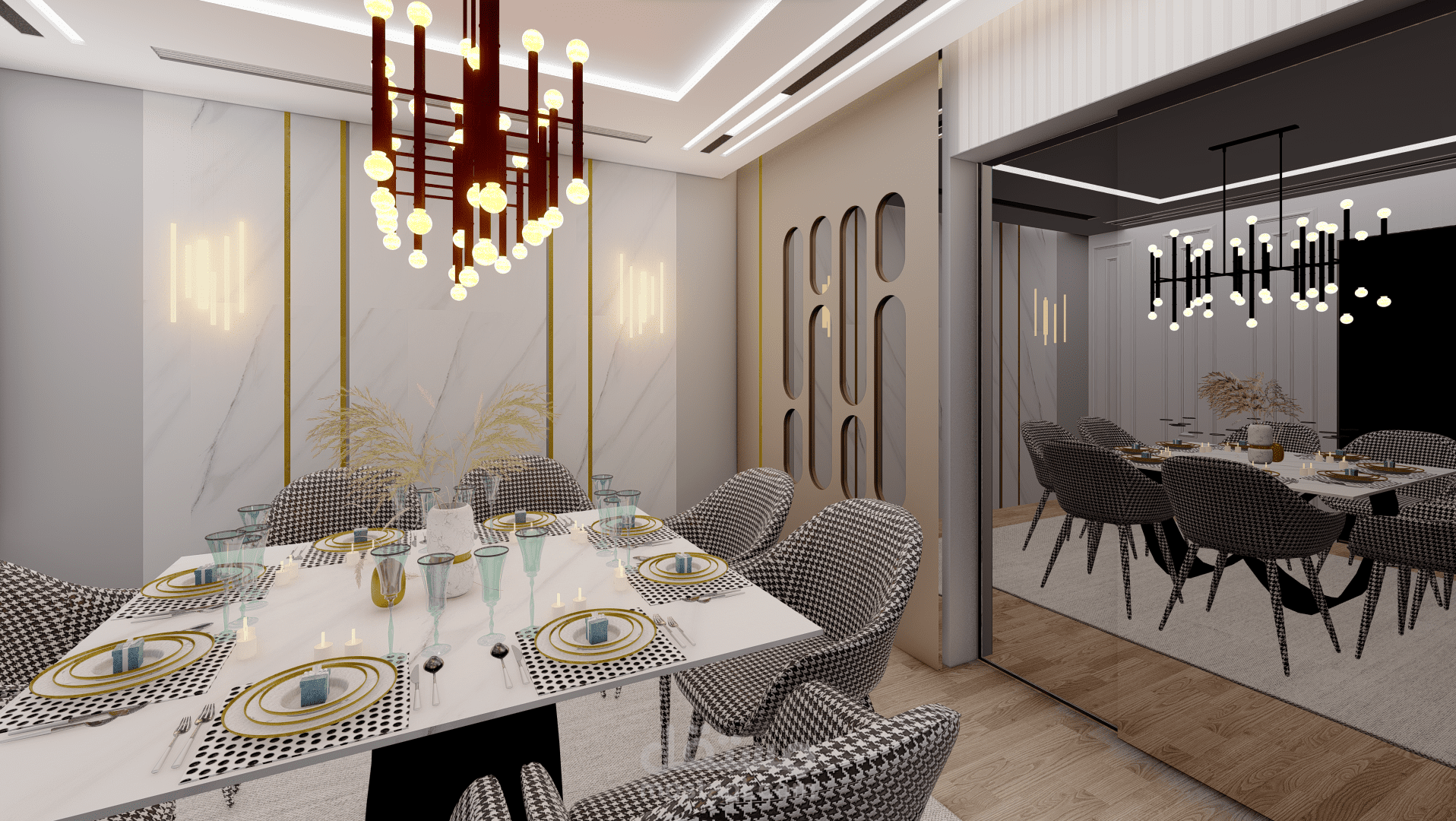 تصميم غرفة طعام للمملكة العربية السعودية