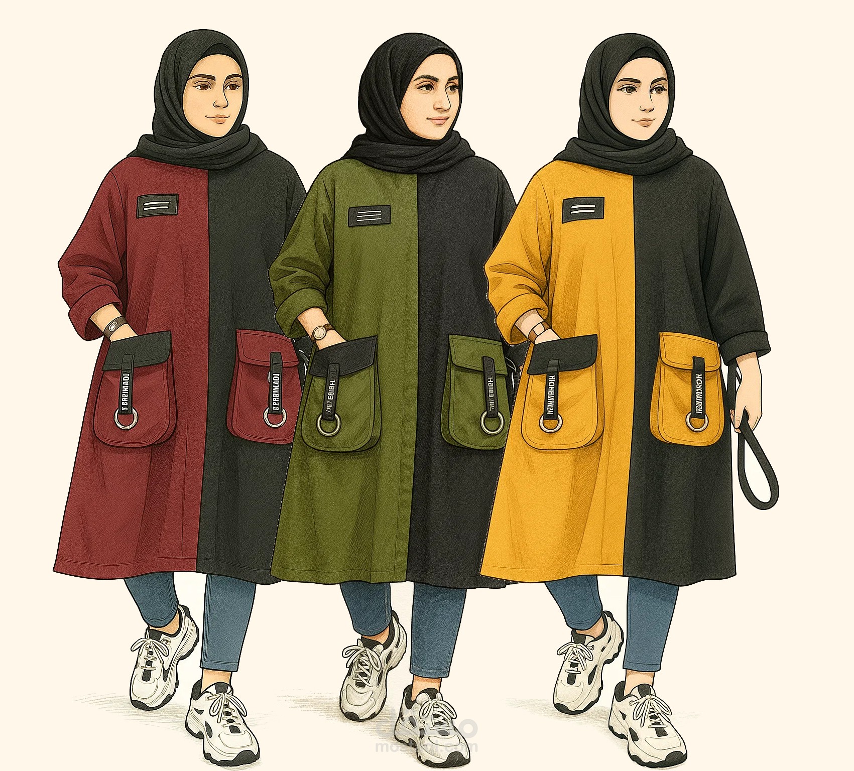 تصميم مجموعة ملابس كاجوال للمحجبات