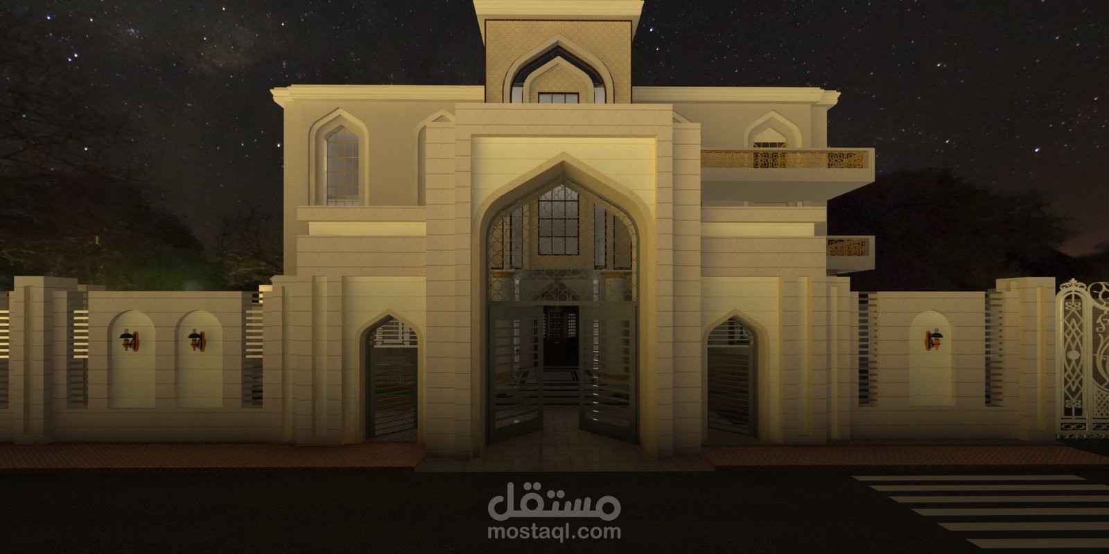 تصميم واجهة فيلا ببريدة-القصيم
