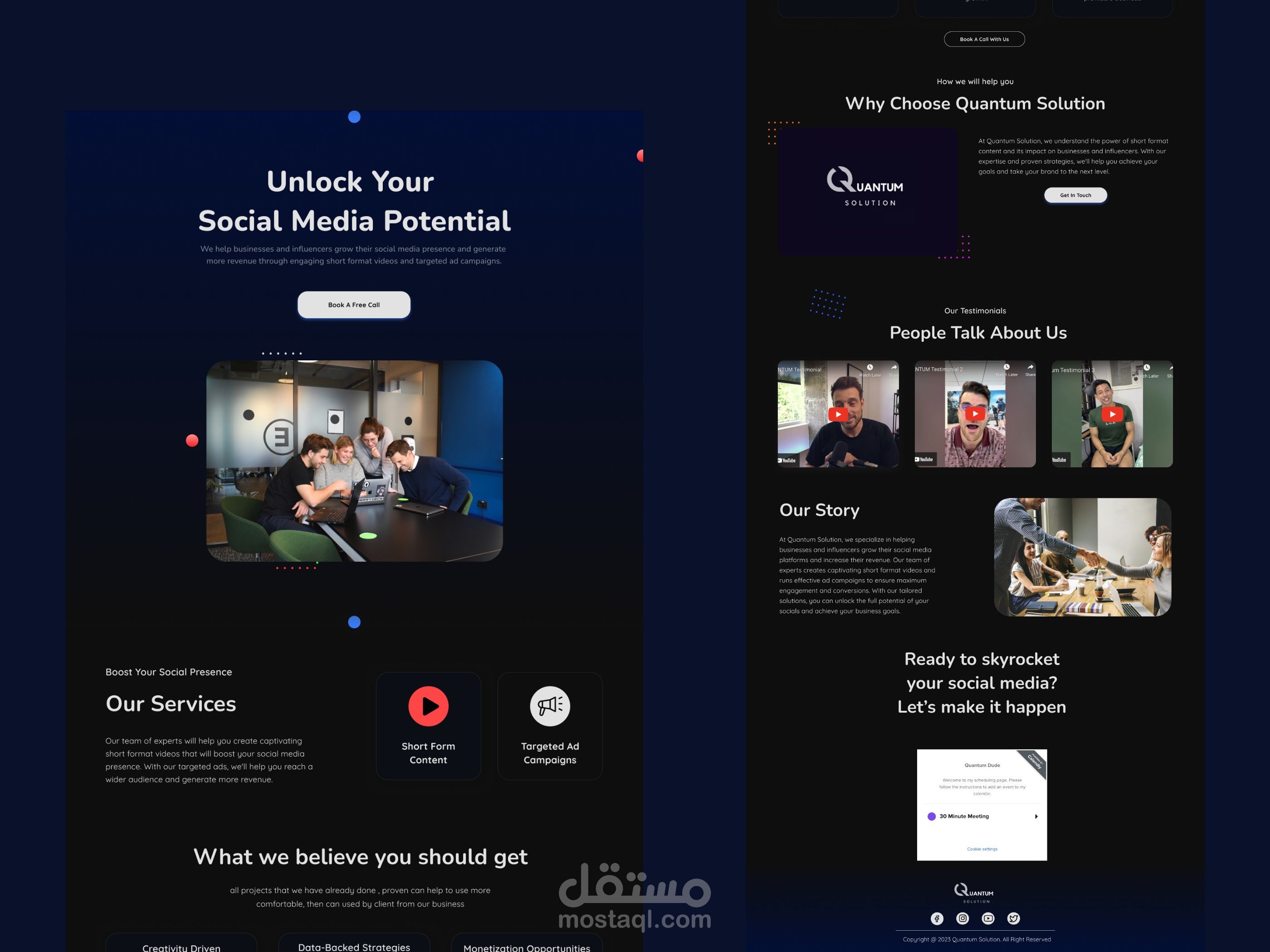 Website Re-design For Social Media Marketing Agency