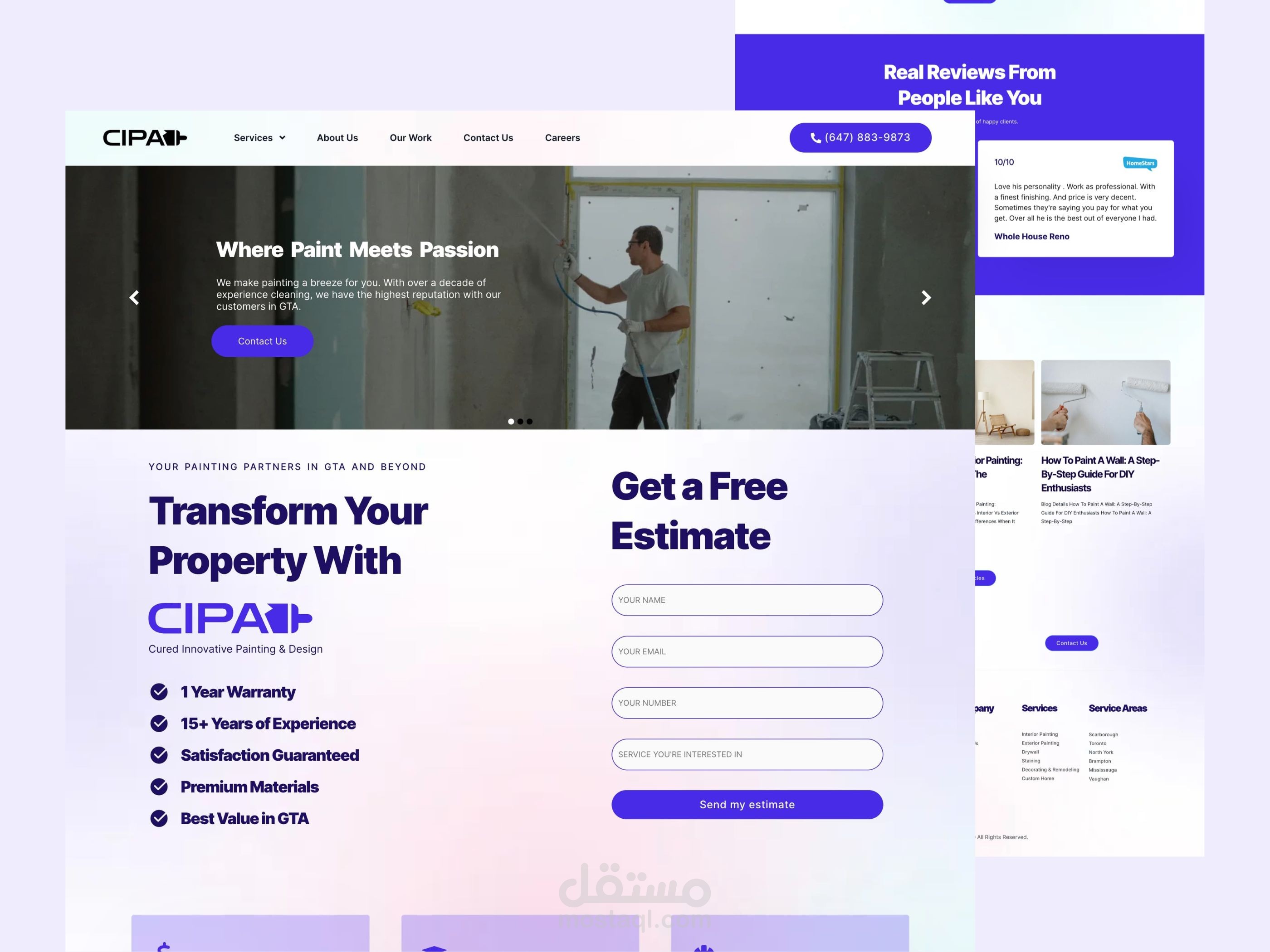 Website For CIPAD Painting Business