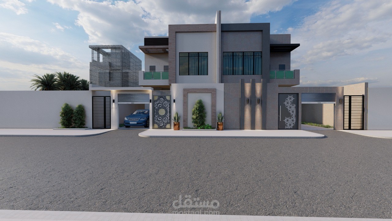 صميم فيلا سكنية دوبلكس في تبوك أرضي وأول