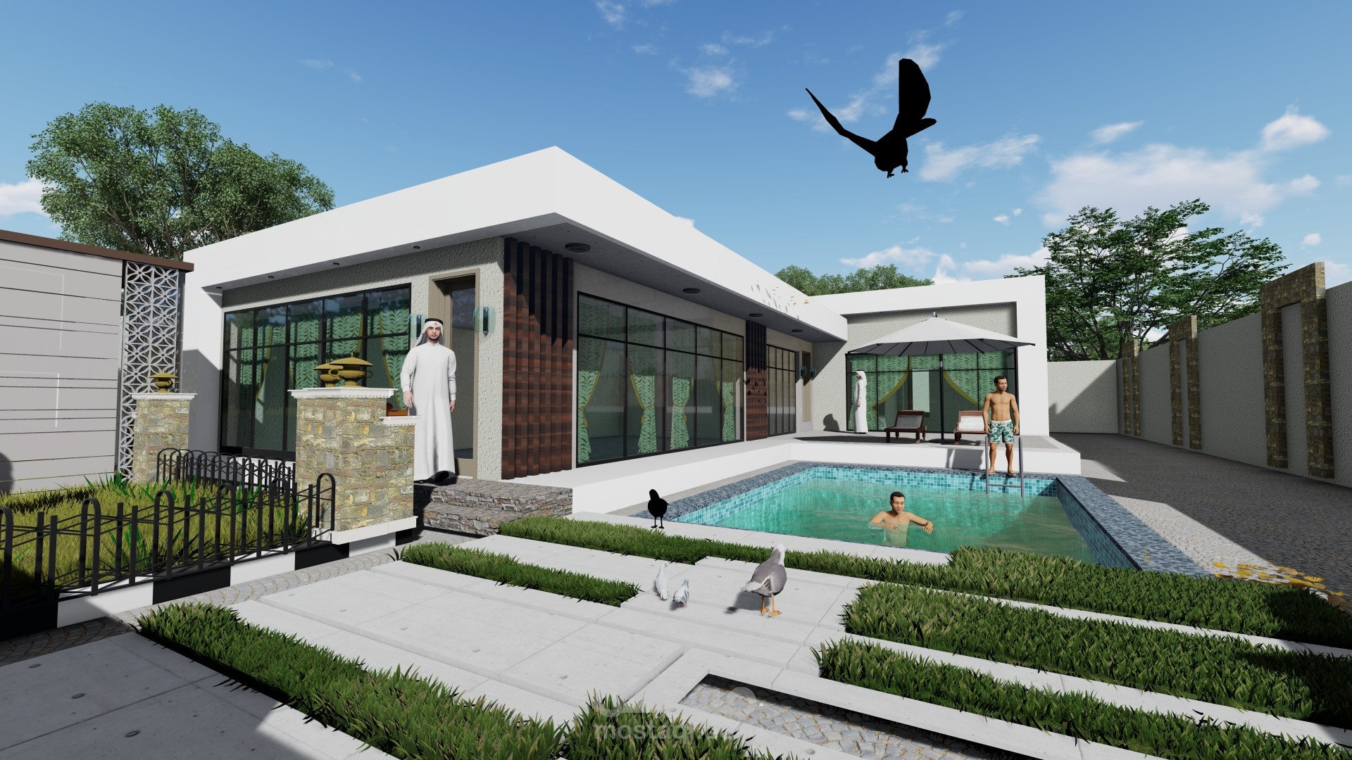 تصميم استراحة دور ارضي المملكة العربية السعودية-المنطقة الشمالية - سكاكا الجوف