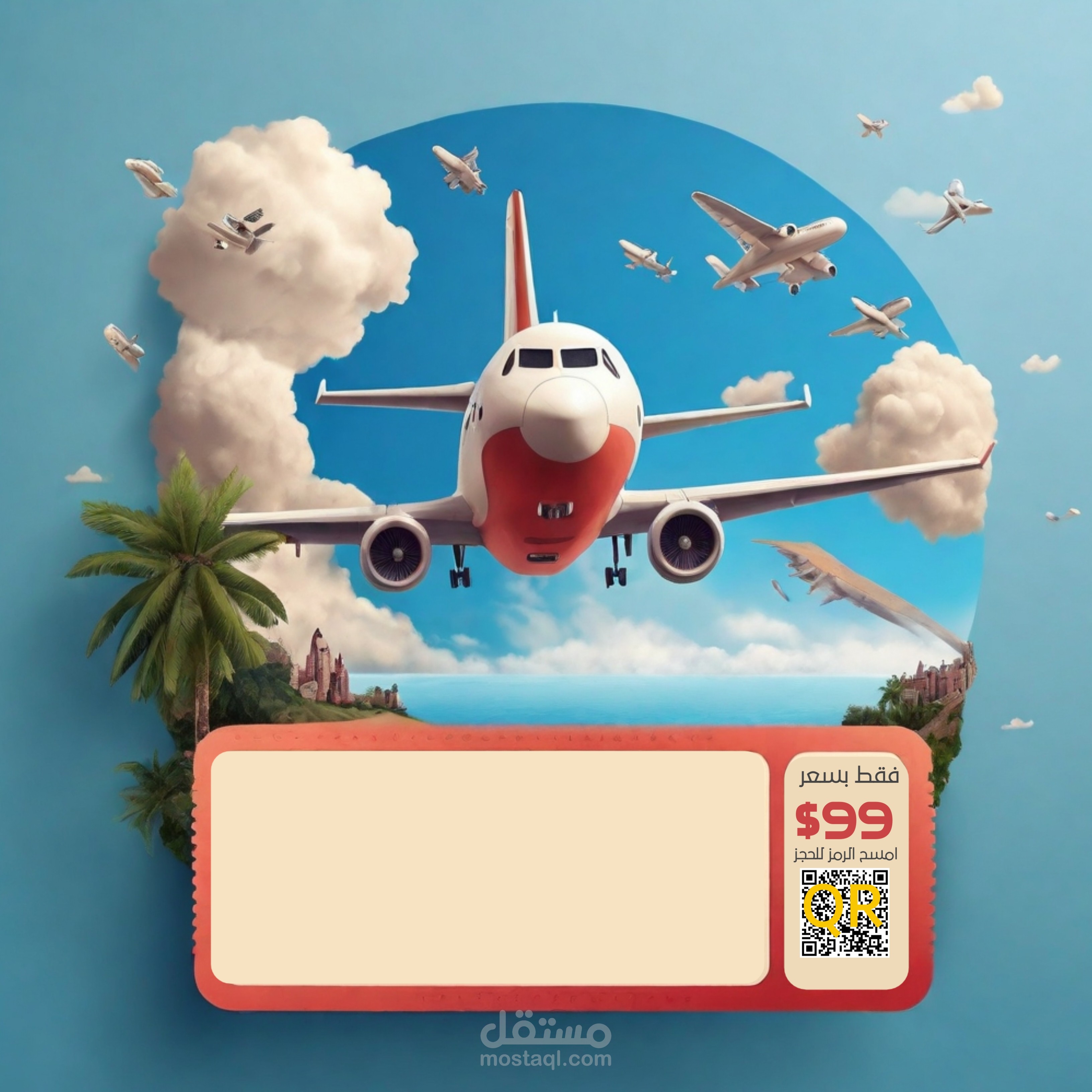 تذكرة طياره بسعر 99 دولار اشتريها الان