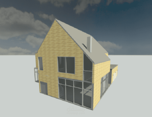 تصميم خارجي لبيت 3D و 2D