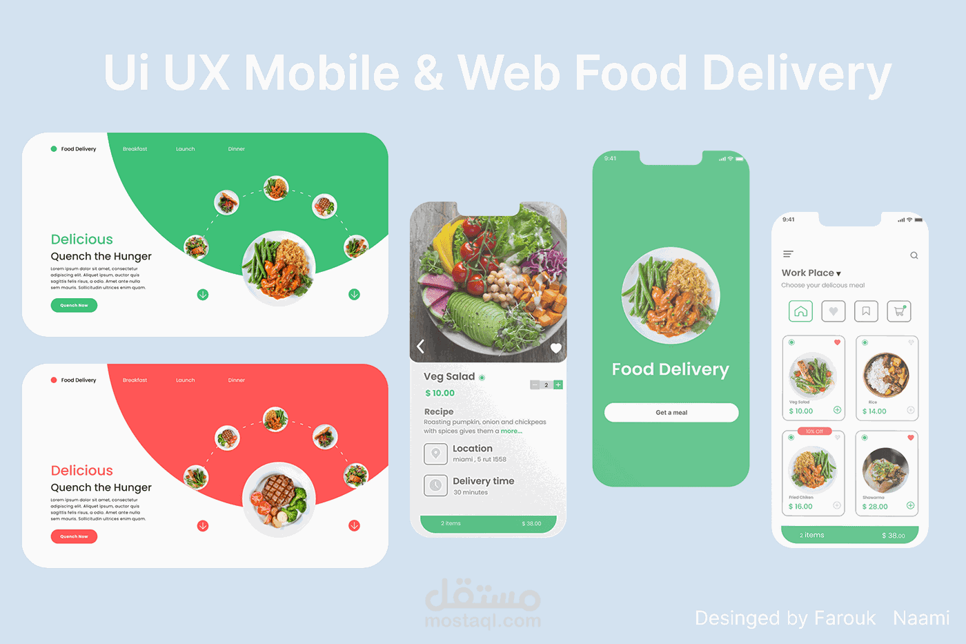 UI UX Mobile1 & Web Food Delivery