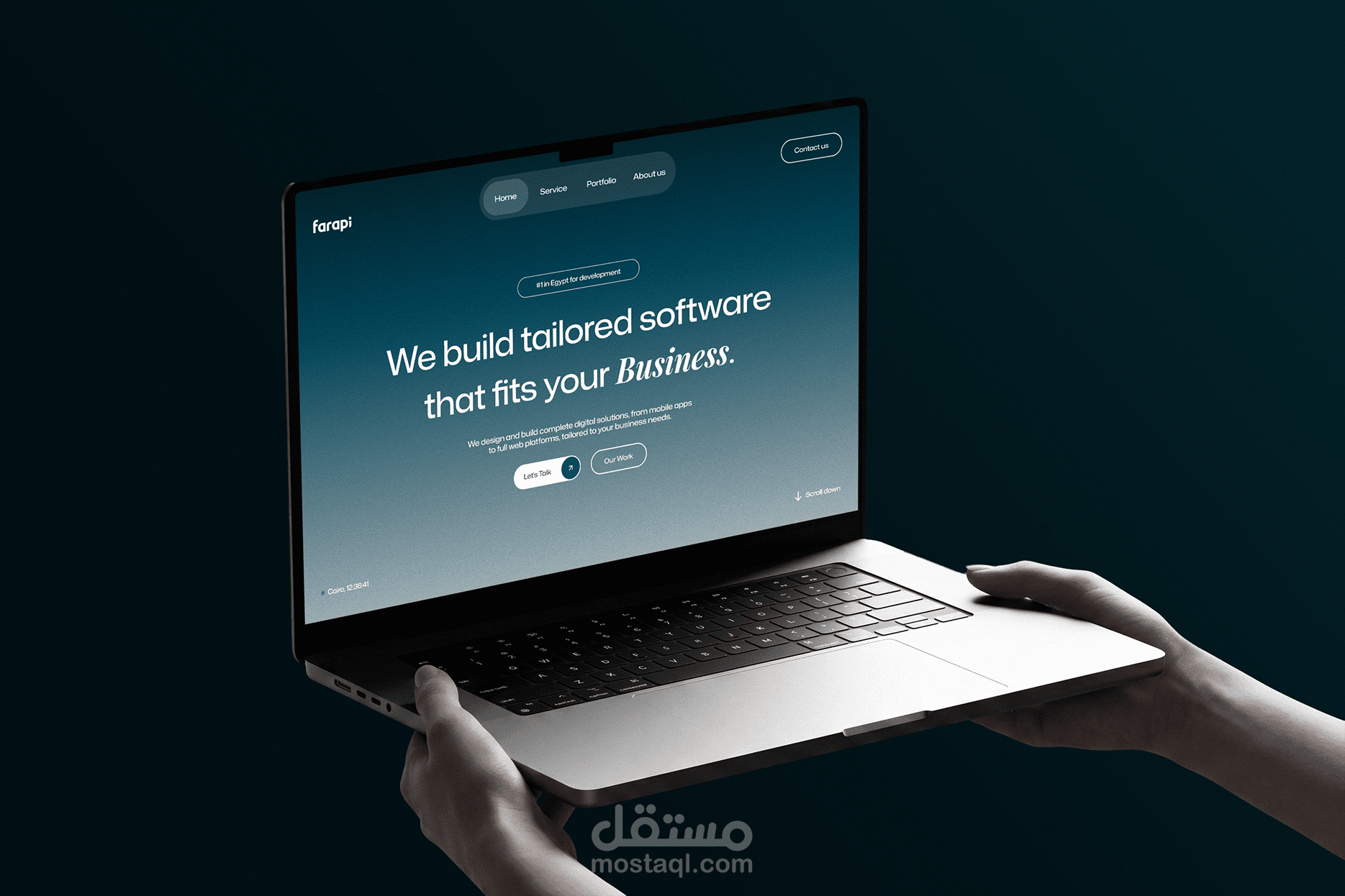 Landing Page Design For FARAPI - تصميم صفحه هبوط ل فرابي