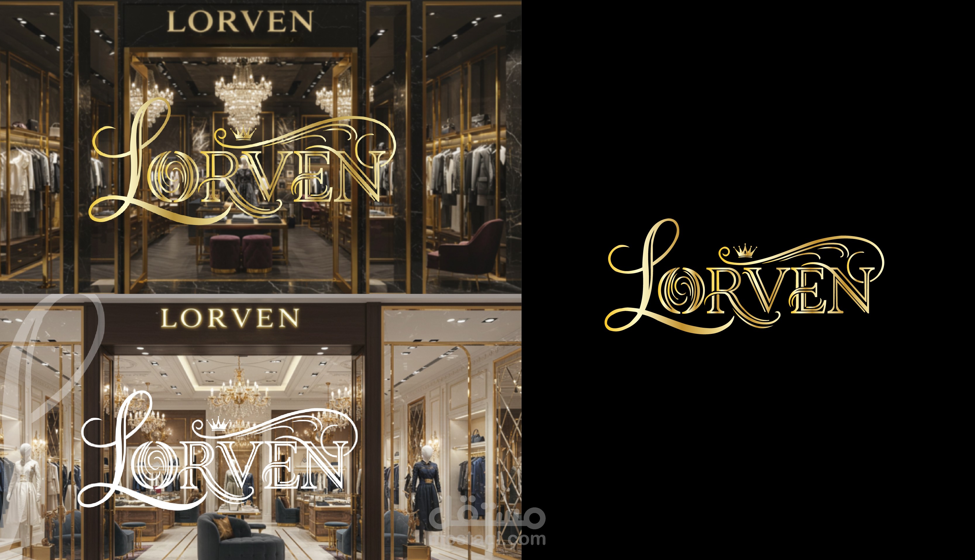 شعار عصري وفاخر لماركات ومحلات الملابس