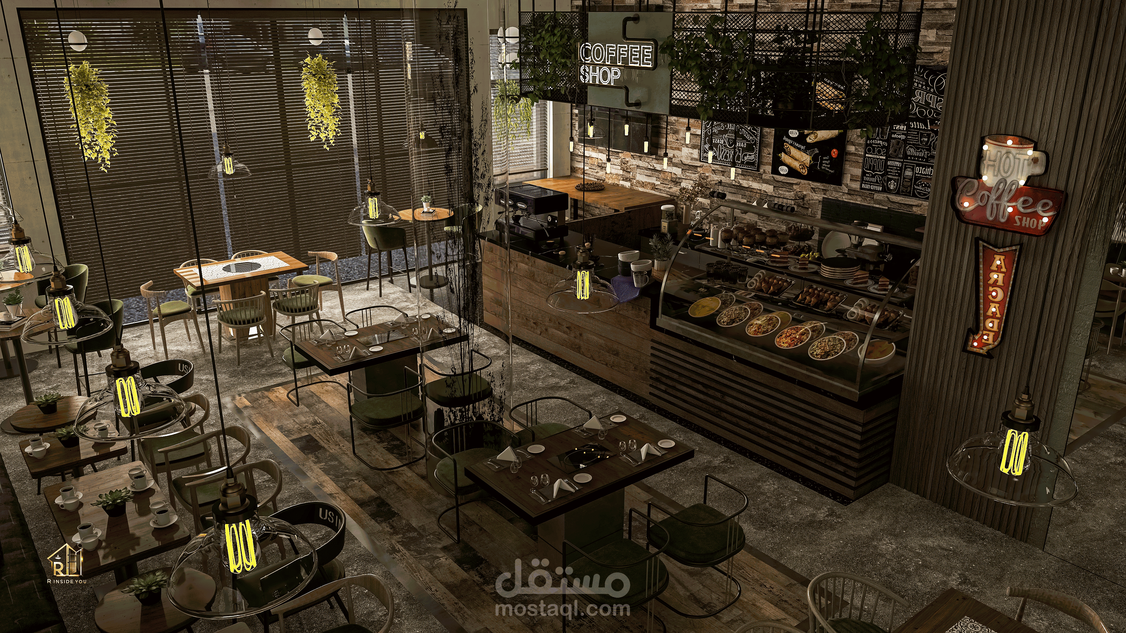 Industrial style coffeeshop