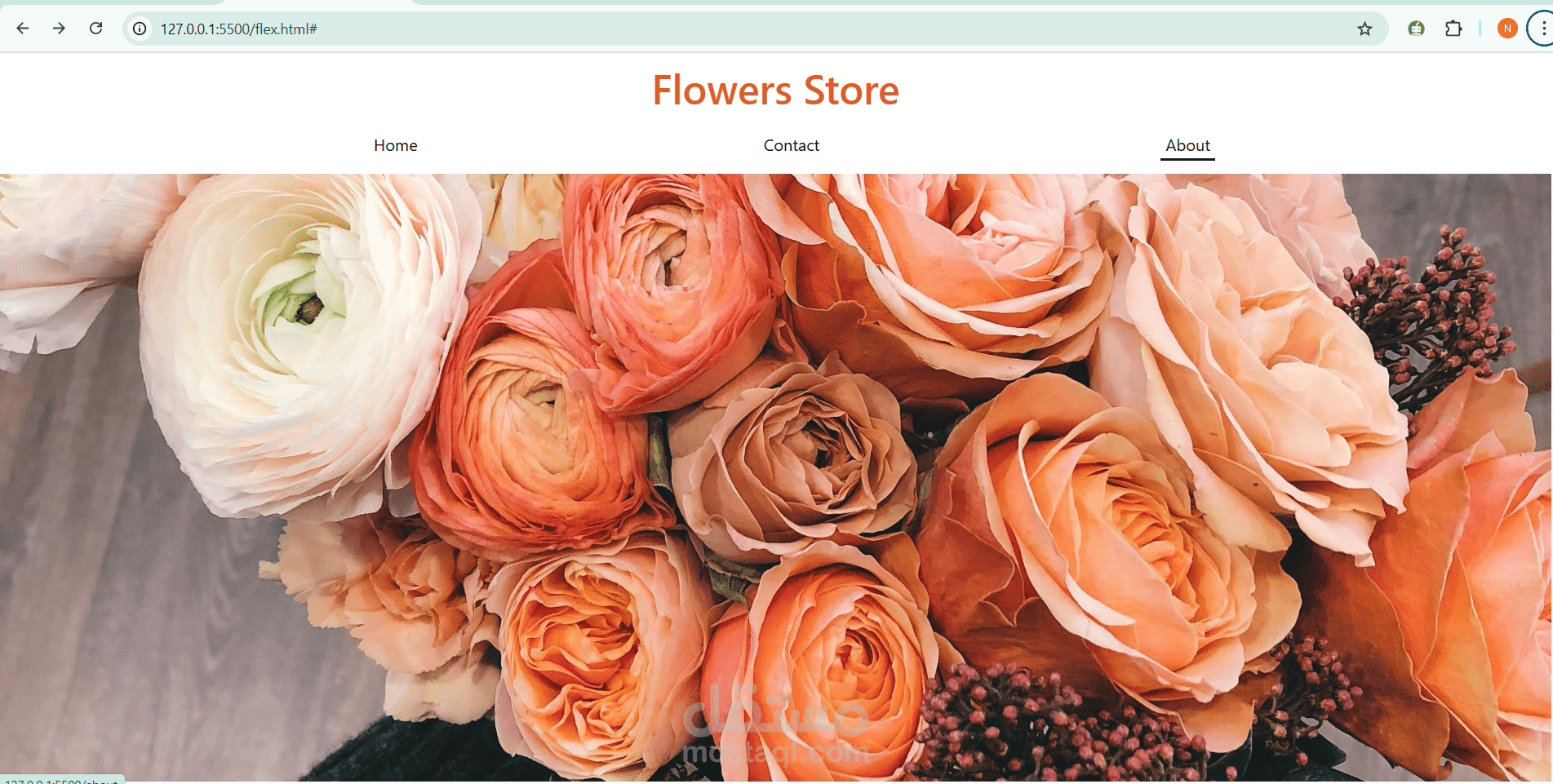 Flowers Store - واجهة متجر زهور