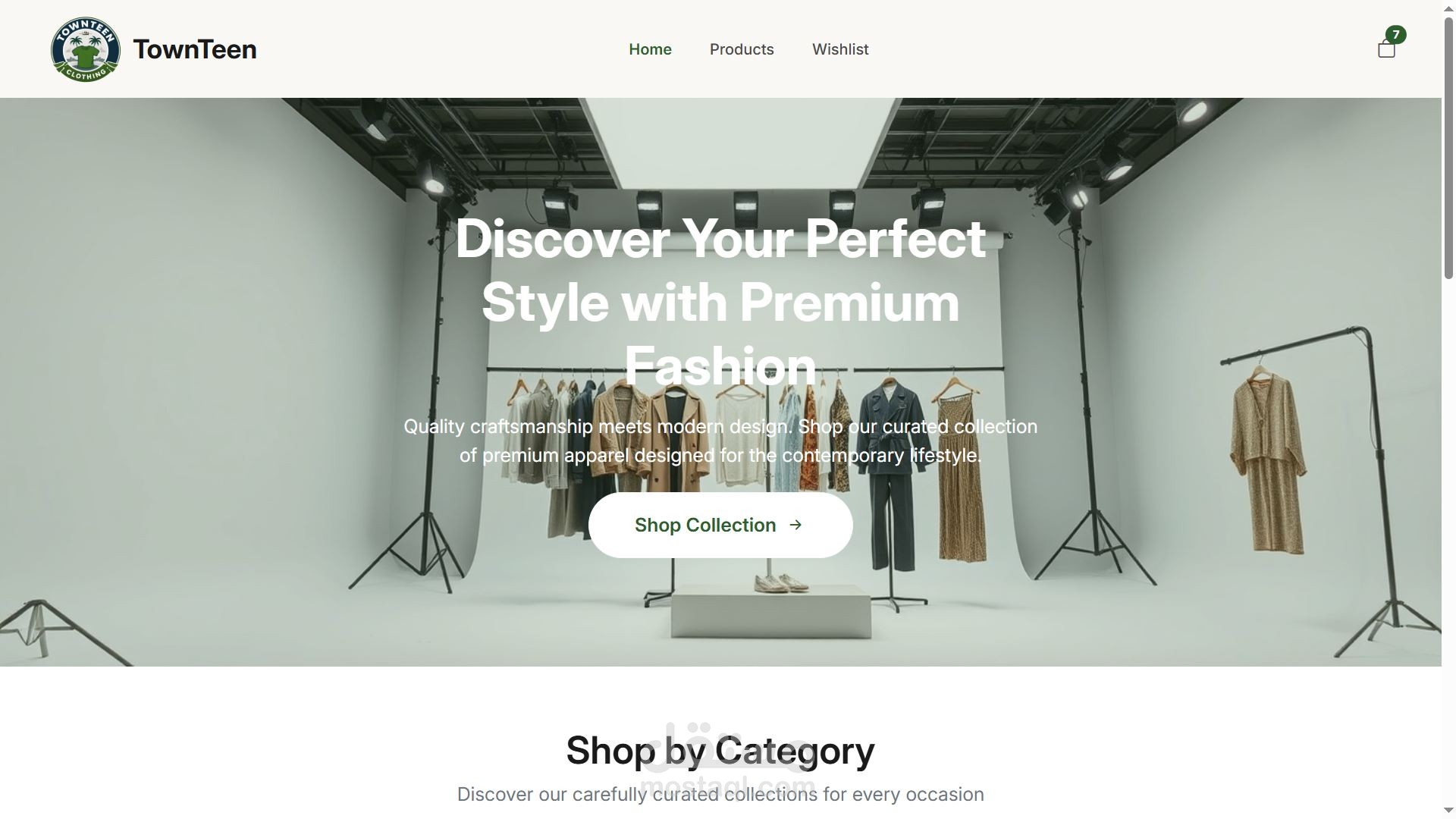 TownTeen E-commerce Website