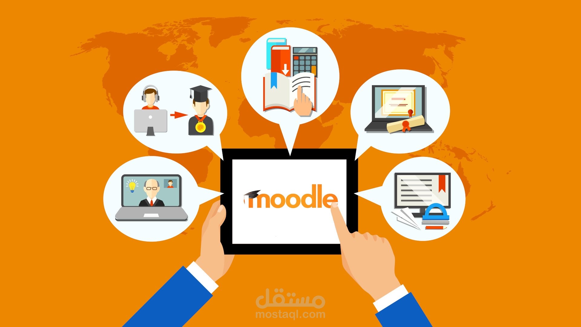 تطوير وتخصيص منصة تعليم إلكتروني (LMS) متكاملة باستخدام Moodle