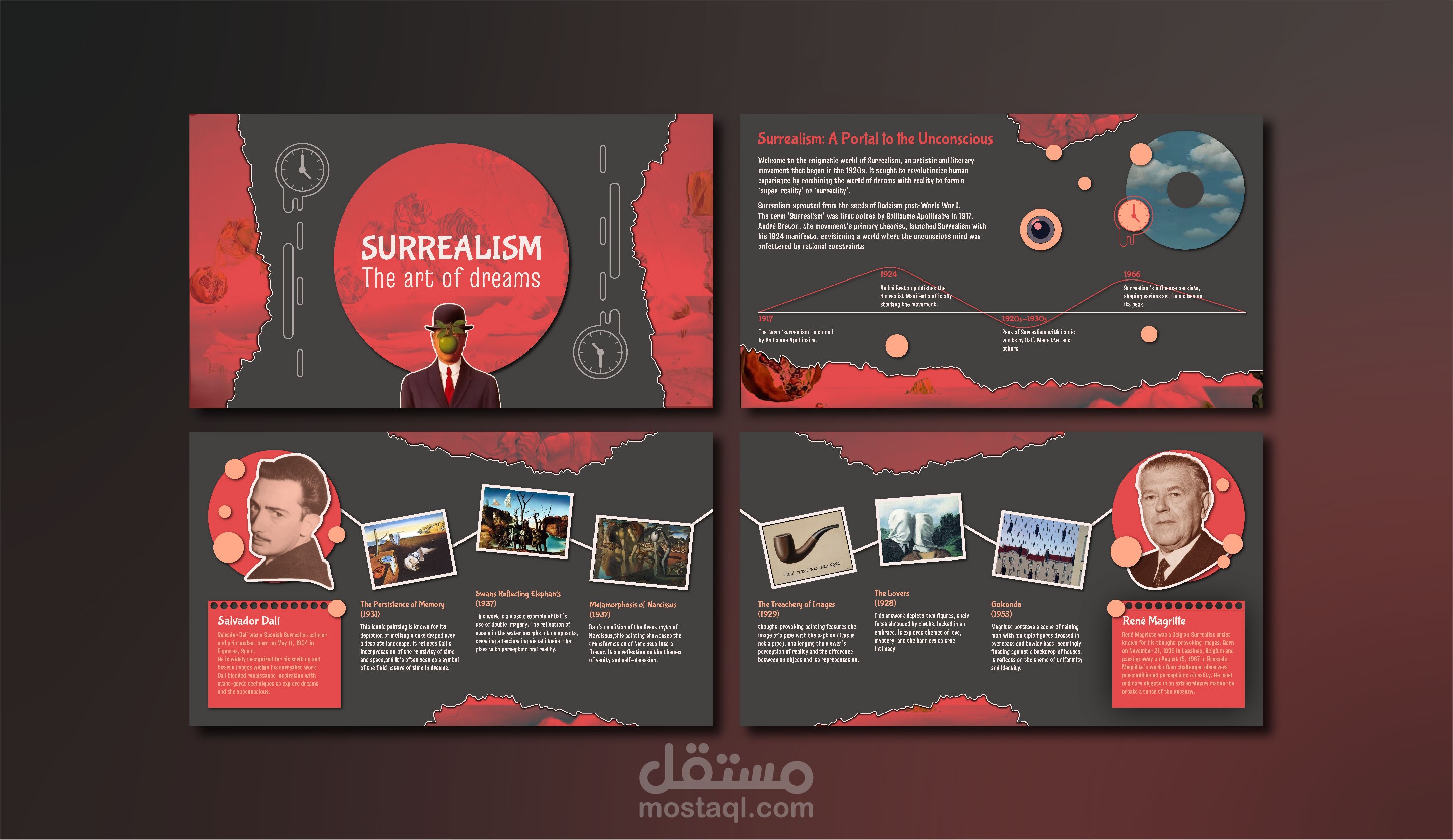 تصميم عرض تقديمي عن السريالية