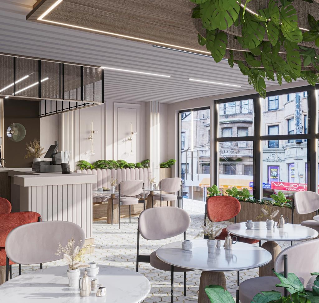 تصميم داخلي ل Coffeshop