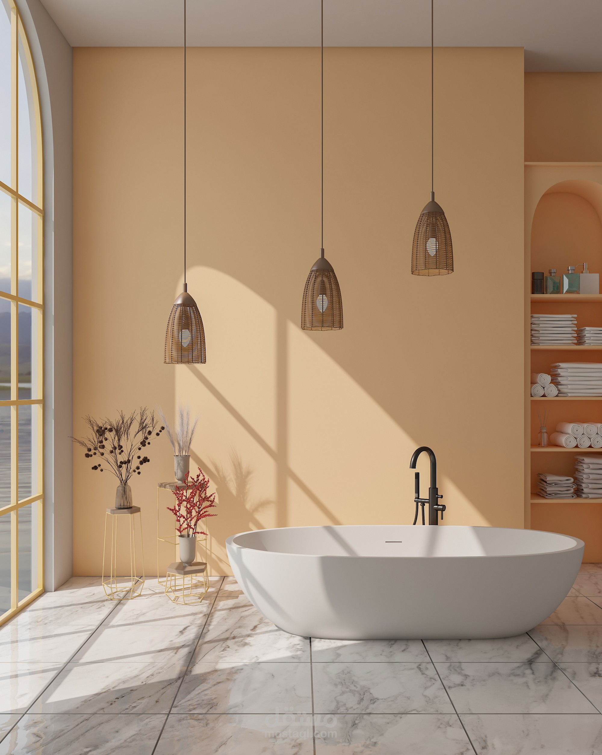 تصميم حمام مودرن