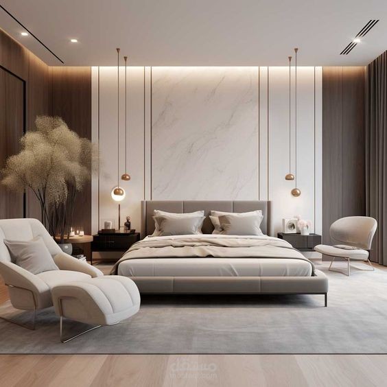 luxury villa bedroom in UAE