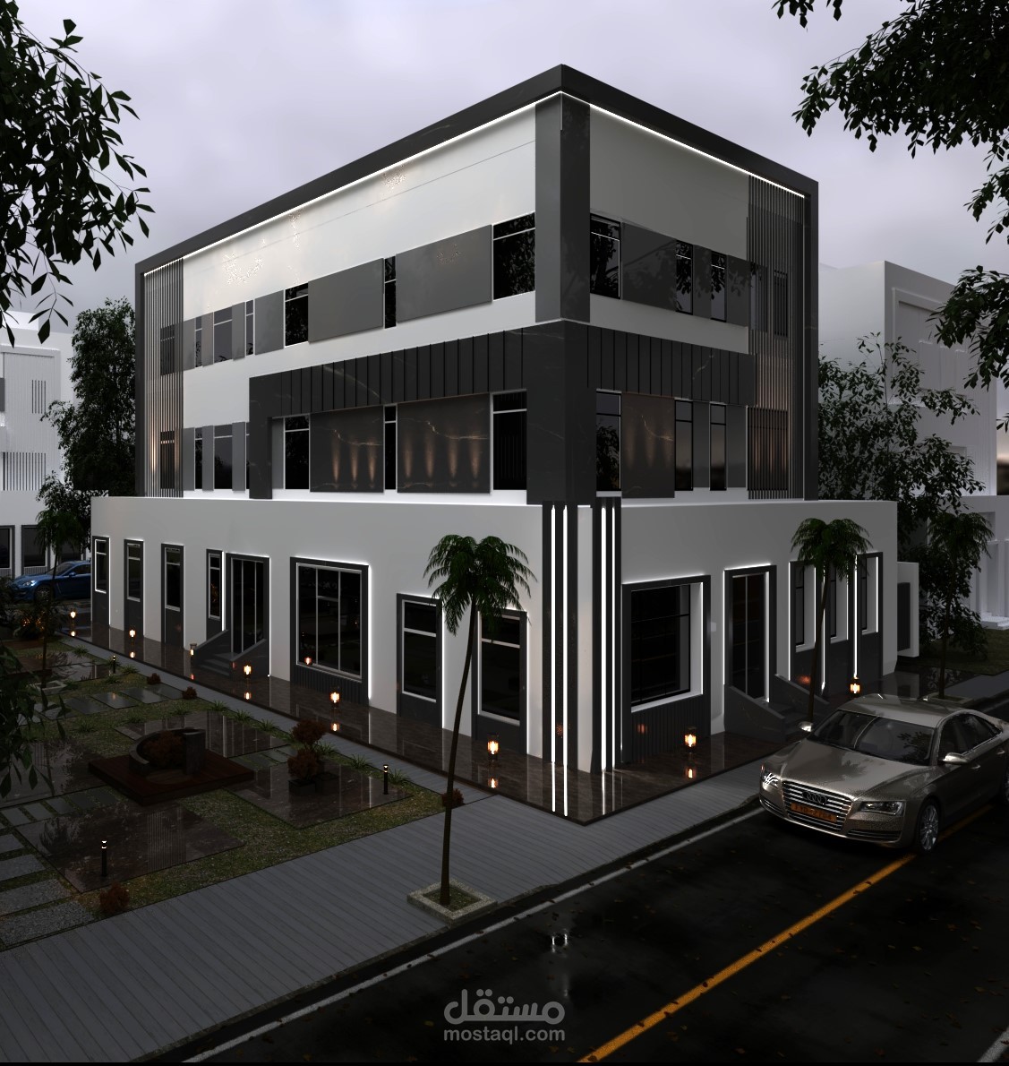 تصميم خارجي لواجهات فيلا